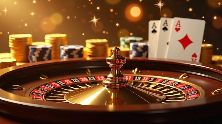 Live card game dealer studio showing blackjack table with multiple player positions on akun777